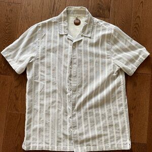 Men's Vacation Style Striped Short Sleeve Shirt